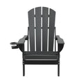 Gardeon Outdoor Chairs Folding Adirondack Beach Chair HDPE Sun Lounge Patio Furniture Garden Black