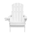 Gardeon Folding Adirondack Chair HDPE White Beach Sun Lounge