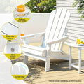 Gardeon Folding Adirondack Chair HDPE White Beach Sun Lounge