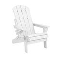 Gardeon Folding Adirondack Chair HDPE White Beach Sun Lounge