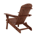 Gardeon Adirondack Chair Wooden Foldable Beach Patio Furniture Brown