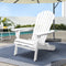 Gardeon Adirondack Chair Foldable Wooden White Beach Patio Outdoor