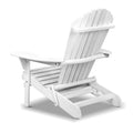 Gardeon Adirondack Chair Foldable Wooden White Beach Patio Outdoor