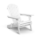 Gardeon Adirondack Chair Foldable Wooden White Beach Patio Outdoor