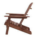 Gardeon Adirondack Wooden Foldable Chair Brown Beach Patio