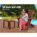 Gardeon Adirondack Wooden Foldable Chair Brown Beach Patio