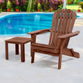 Gardeon Adirondack Wooden Foldable Chair Brown Beach Patio