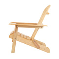 Gardeon 3PC Adirondack Wooden Foldable Beach Chair Set Natural