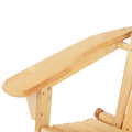 Gardeon 3PC Adirondack Wooden Foldable Beach Chair Set Natural