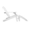 Gardeon 5PC Adirondack Wooden Patio Table Chairs Sun Lounge White
