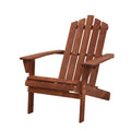 Gardeon Adirondack Chair Wooden Beach Patio Garden Outdoor Brown
