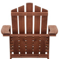Gardeon 3PC Adirondack Wooden Outdoor Beach Chair Table Brown