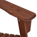 Gardeon 3PC Adirondack Wooden Outdoor Beach Chair Table Brown