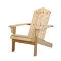 Gardeon Wooden Adirondack Chair Natural Patio Outdoor Furniture