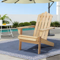 Gardeon Wooden Adirondack Chair Natural Patio Outdoor Furniture