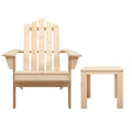 Gardeon 3PC Adirondack Wooden Chairs Table Set Natural Wood Beach