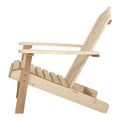 Gardeon 3PC Adirondack Wooden Chairs Table Set Natural Wood Beach