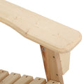 Gardeon 3PC Adirondack Wooden Chairs Table Set Natural Wood Beach
