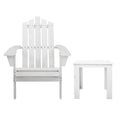 Gardeon 2PC Adirondack Chair White Wooden Outdoor Patio Furniture