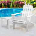 Gardeon 2PC Adirondack Chair White Wooden Outdoor Patio Furniture