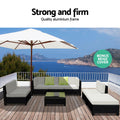 Gardeon 7 Piece Outdoor Wicker Sofa Set Lounge Couch Seat