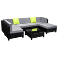 Gardeon 7 Piece Outdoor Wicker Sofa Set Lounge Couch Seat