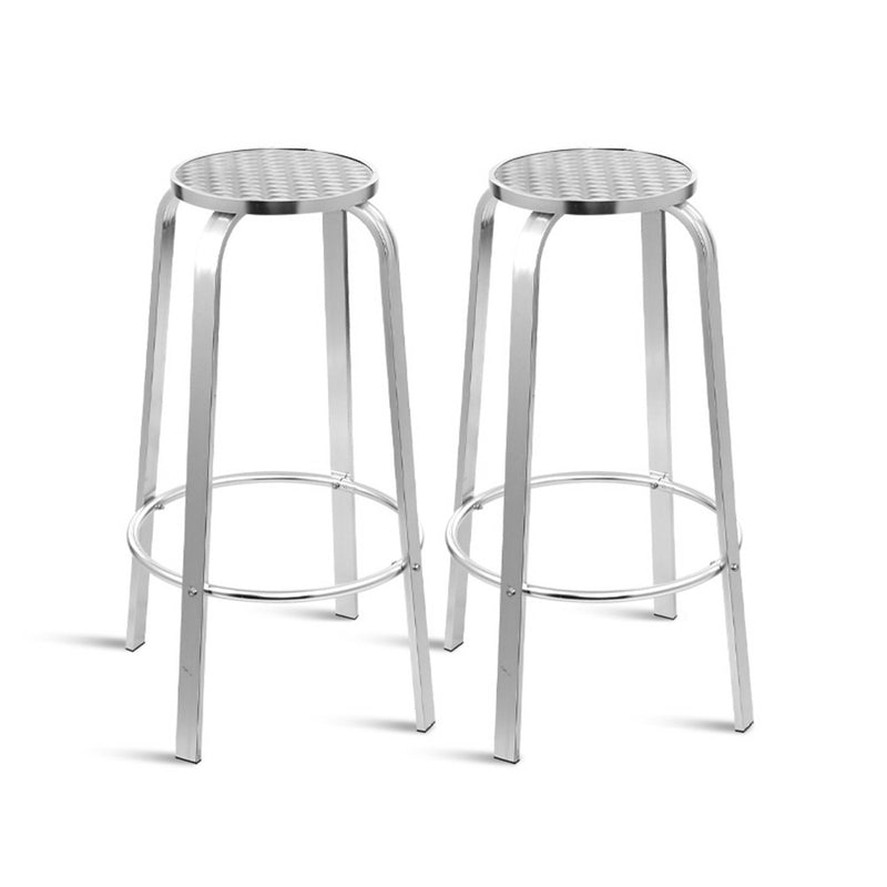 Gardeon Outdoor Bar Stool Aluminum 2 Pack