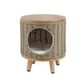 Gardeon Wicker Coffee Table Steel Storage Pet Bed Outdoor Furniture