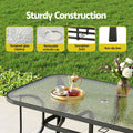 Gardeon 5PC Outdoor Dining Set 140CM Table and Chairs Patio Furniture Garden Cushion
