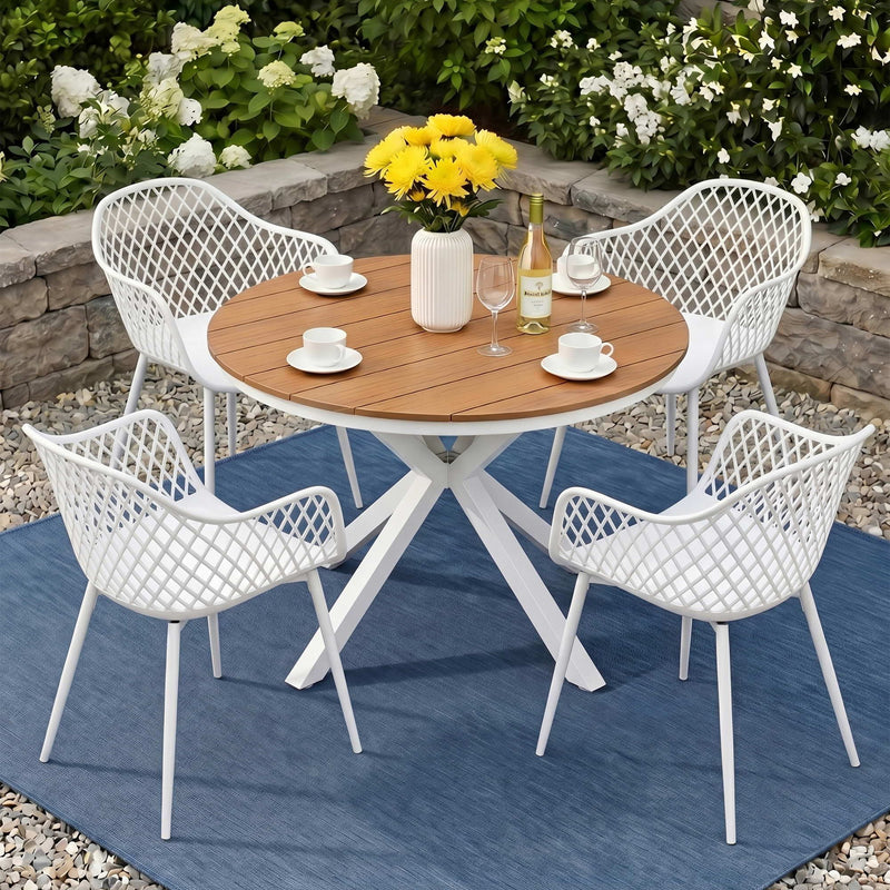 Gardeon 5PC Outdoor Dining Set Table Chairs Patio Garden Furniture