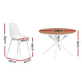 Gardeon 5pce Outdoor Dining Set Table Chairs Patio Garden Furniture