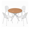 Gardeon 5pce Outdoor Dining Set Table Chairs Patio Garden Furniture