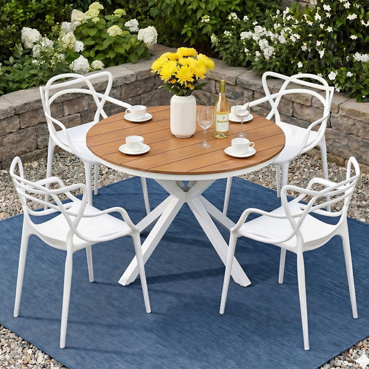 Gardeon 5Pcs Outdoor Dining Set Table Chairs Patio Garden Furniture
