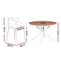 Gardeon 5Pcs Outdoor Dining Set Table Chairs Patio Garden Furniture