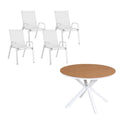 Gardeon 7 Piece Outdoor Dining Set Table Chairs Steel Patio Garden