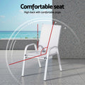 Gardeon 7 Piece Outdoor Dining Set Table Chairs Steel Patio Garden