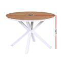 Gardeon Outdoor Dining Table 108cm Aluminum WPC Patio Furniture