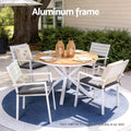 Gardeon Outdoor Dining Table 108cm Aluminum WPC Patio Furniture