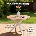 Gardeon Outdoor Dining Table 108cm Aluminum WPC Patio Furniture