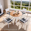 Gardeon Outdoor Dining Table 108cm Aluminum WPC Patio Furniture