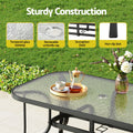 Gardeon 5PC Outdoor Dining Set Grey Patio Furniture Table Chairs