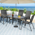 Gardeon 5PC Outdoor Dining Set Black Patio Bistro Table Chairs