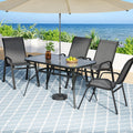 Gardeon 5PC Outdoor Dining Set Grey Patio Table Chairs Bistro