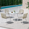 Gardeon Outdoor Dining Set 5pc Aluminum Table Chairs White