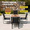 Gardeon 5PC Outdoor Dining Set Table Chairs Patio Furniture