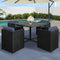 Gardeon Outdoor Dining Set 5pc Wicker Table Chairs Black