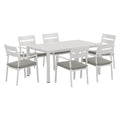 Gardeon Outdoor Dining Set 7pc Aluminium Table Chairs White