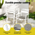 Gardeon Outdoor Dining Set 7pc Aluminium Table Chairs White
