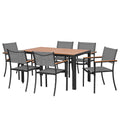 Gardeon 7pc Outdoor Dining Set Table Chairs Patio Furniture