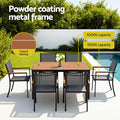 Gardeon 7pc Outdoor Dining Set Table Chairs Patio Furniture